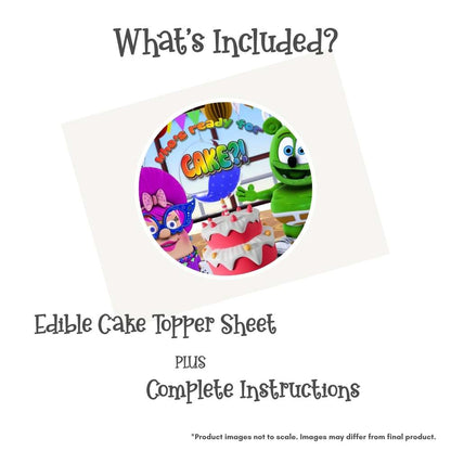 Gummibär and Friends® Ready for Cake Round Edible Cake Topper
