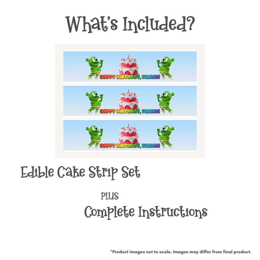 Gummibär and Friends® Ready for Cake Edible Cake Strips