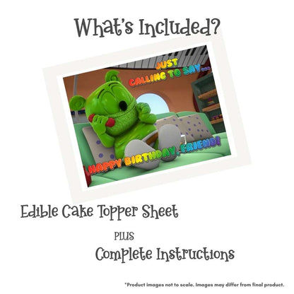Gummibär and Friends® Just Calling Rectangle Edible Cake Topper