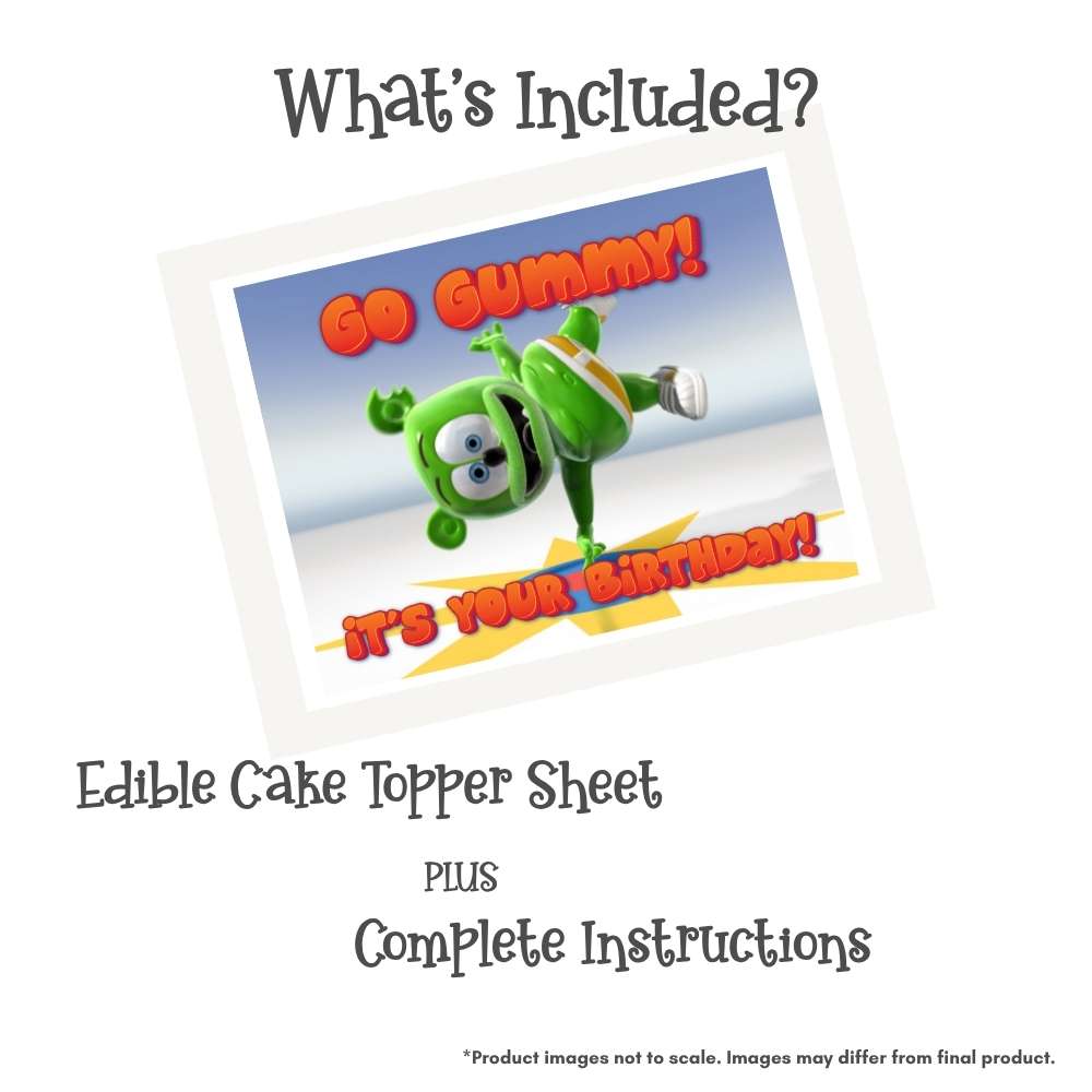Gummibär and Friends® Go Gummy Rectangle Edible Cake Topper