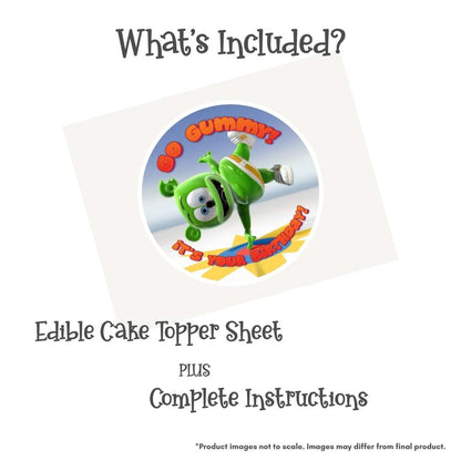 Gummibär and Friends® Go Gummy Round Edible Cake Topper