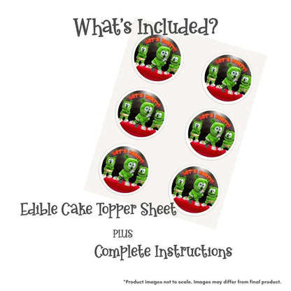 Gummibär and Friends® Rock Star Round Edible Cake Topper