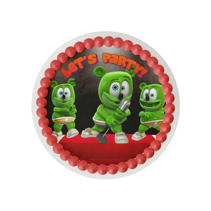 Gummibär and Friends® Rock Star Round Edible Cake Topper
