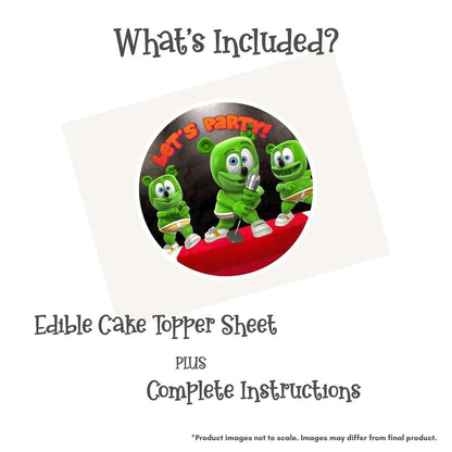 Gummibär and Friends® Rock Star Round Edible Cake Topper