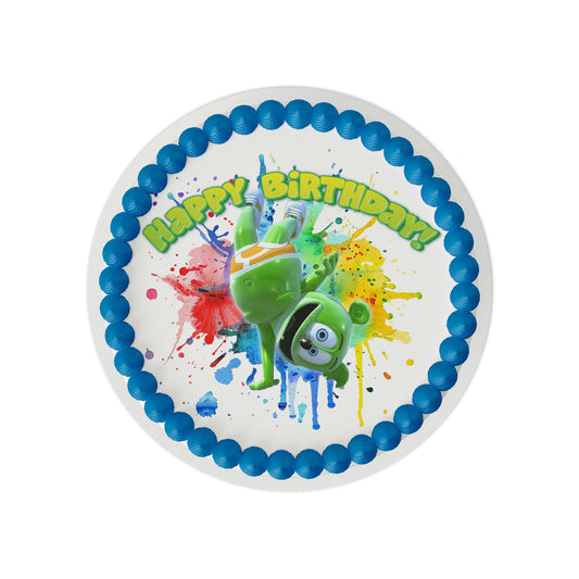 Gummibär and Friends® Splatter Round Edible Cake Topper
