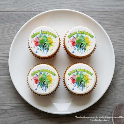 Gummibär and Friends® Splatter Round Edible Cake Topper