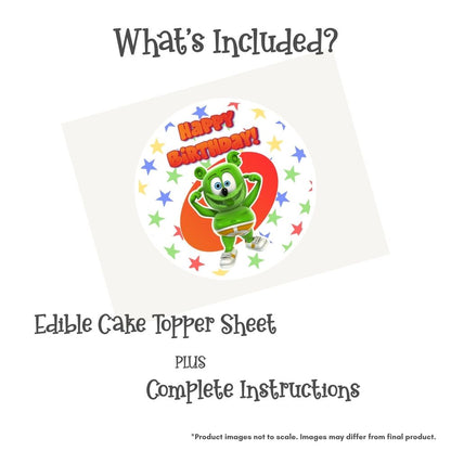 Gummibär and Friends® Stars Round Edible Cake Topper