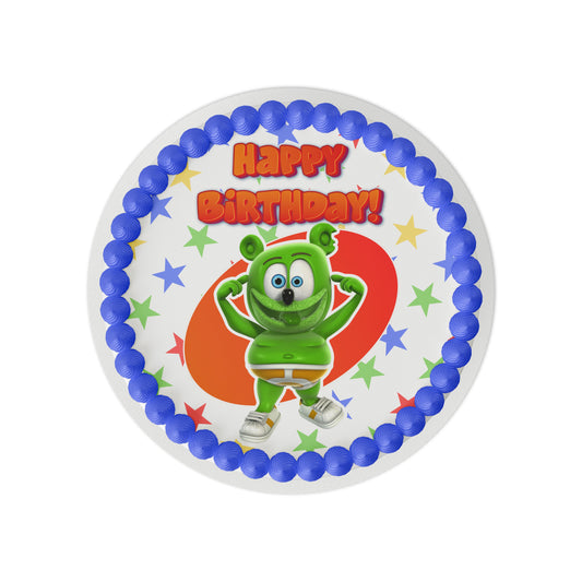 Gummibär and Friends® Stars Round Edible Cake Topper
