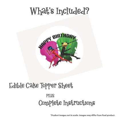 Miraculous: Tales of Ladybug & Cat Noir– Dynamic Hero Duo Edible Cake Topper