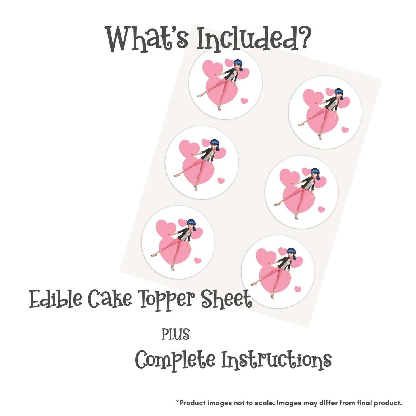Miraculous: Tales of Ladybug & Cat Noir - Marinette Edible Cake Topper