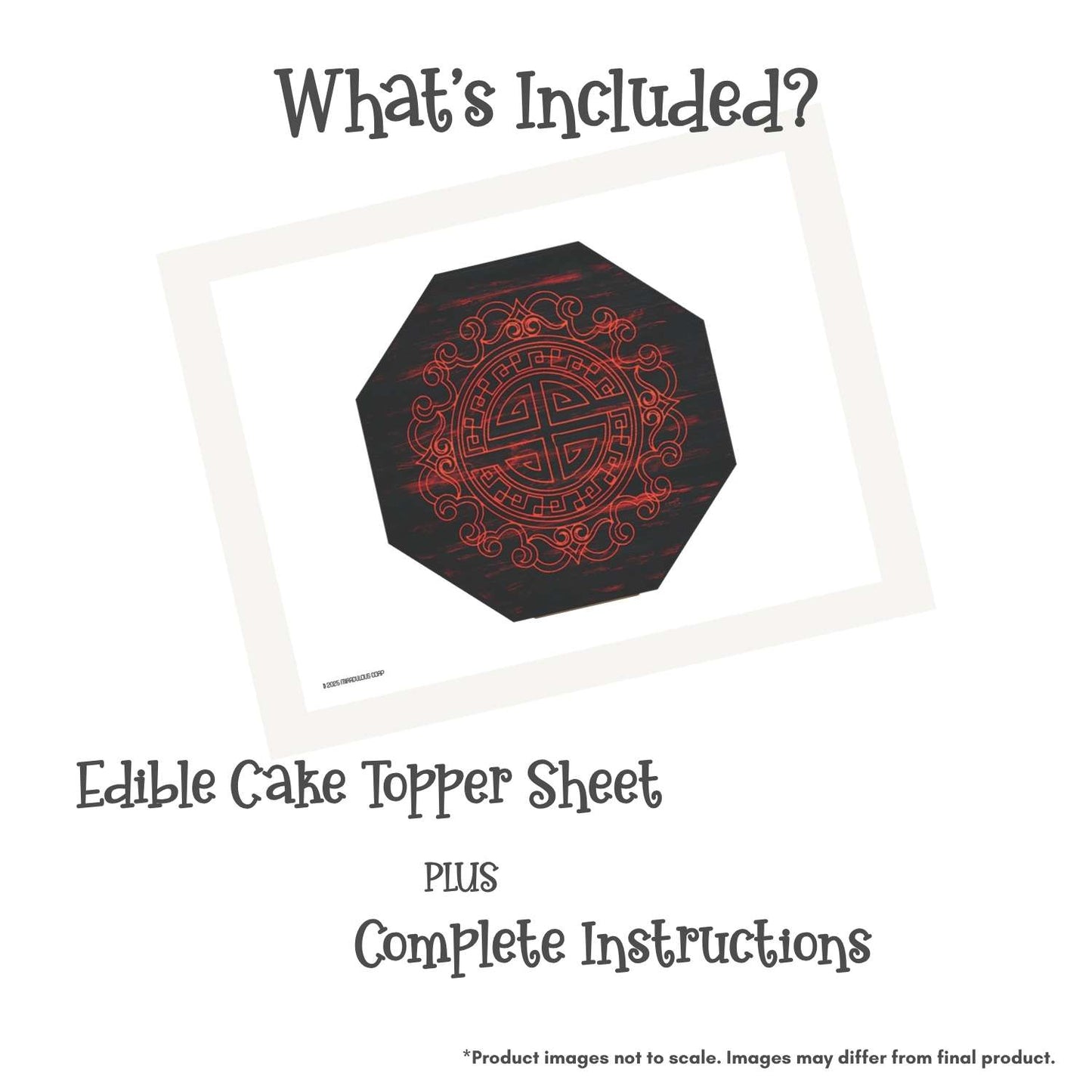 Miraculous: Tales of Ladybug & Cat Noir - Master Fu Symbol Edible Cake Topper