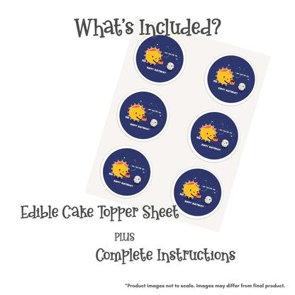 Wawawiwa Sun & Moon Birthday Edible Cake Topper