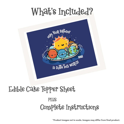 Wawawiwa Planets Birthday Edible Cake Topper