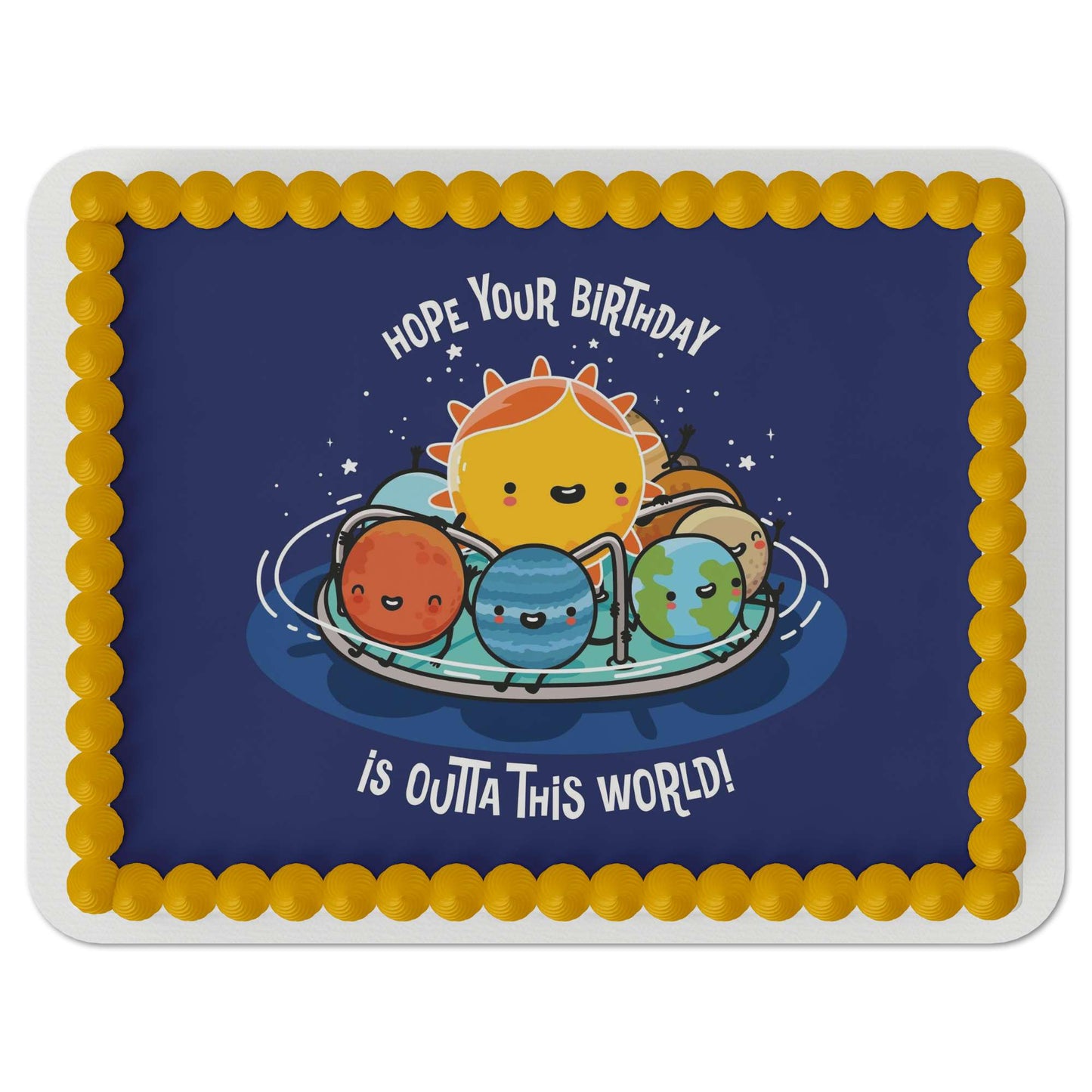 Wawawiwa Planets Birthday Edible Cake Topper