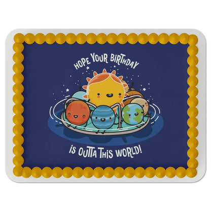 Wawawiwa Planets Birthday Edible Cake Topper