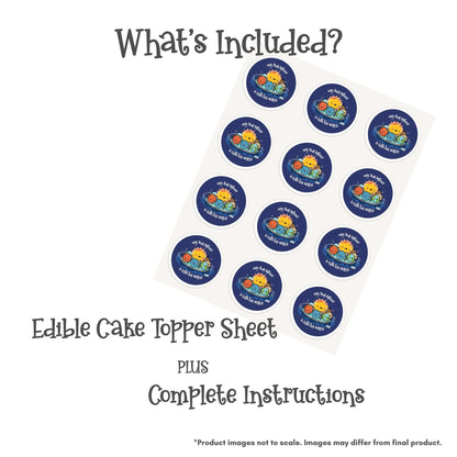 Wawawiwa Planets Birthday Edible Cake Topper