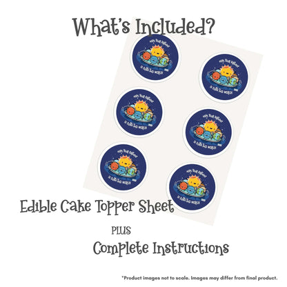 Wawawiwa Planets Birthday Edible Cake Topper