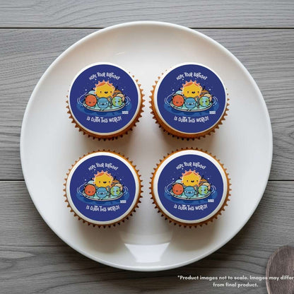 Wawawiwa Planets Birthday Edible Cake Topper