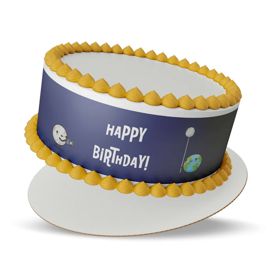 Wawawiwa Planets Birthday Edible Cake Strips