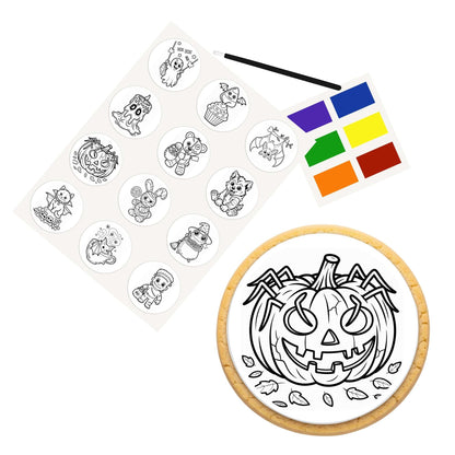 Color Your Own 2 Inch Round Cookie Kit - Halloween Cuties