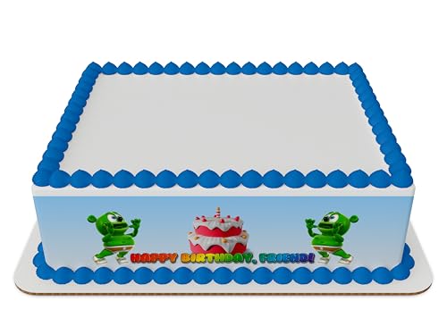 Gummibar and Friends® Cake Edible Cake Topper (2.5x10 inch Strips 3 per sheet)