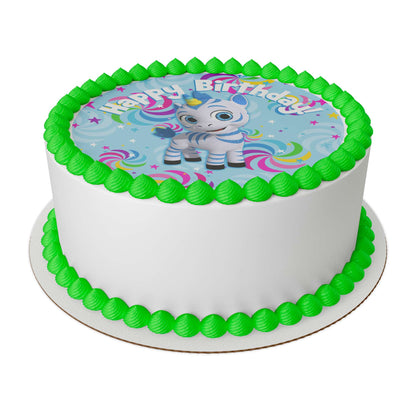 Zoonicorn Valeo Pinwheel 8" Round Edible Cake Topper