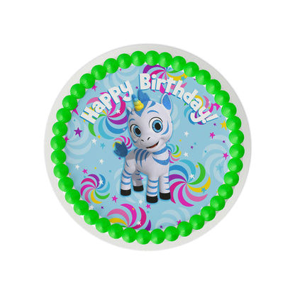 Zoonicorn Valeo Pinwheel 8" Round Edible Cake Topper