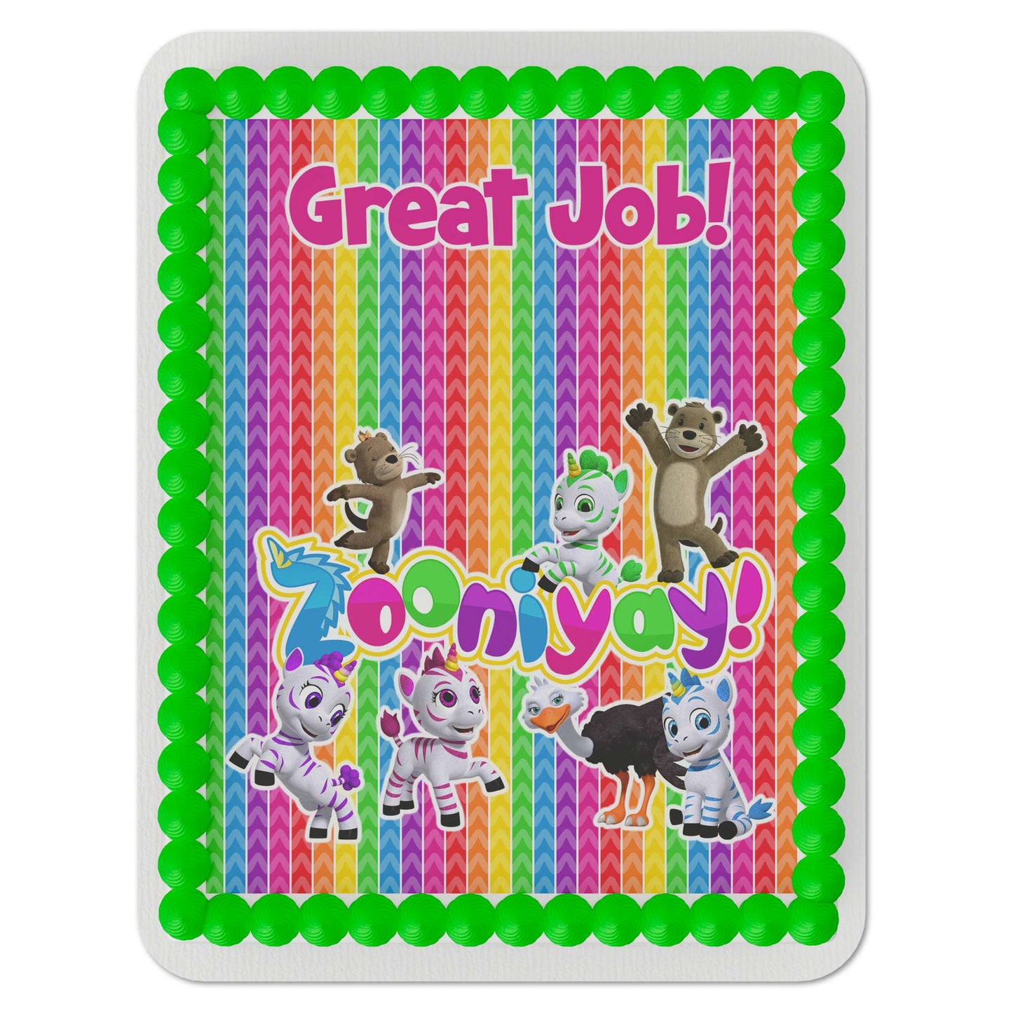 Zoonicorn ZooniYAY! Great Job Quarter Sheet Edible Cake Topper