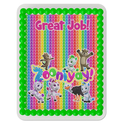 Zoonicorn ZooniYAY! Great Job Quarter Sheet Edible Cake Topper