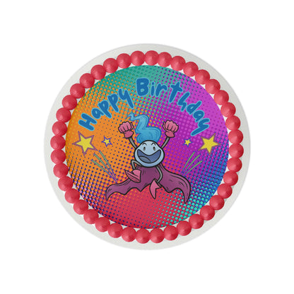 Spark Birthday Round Edible Cake Topper