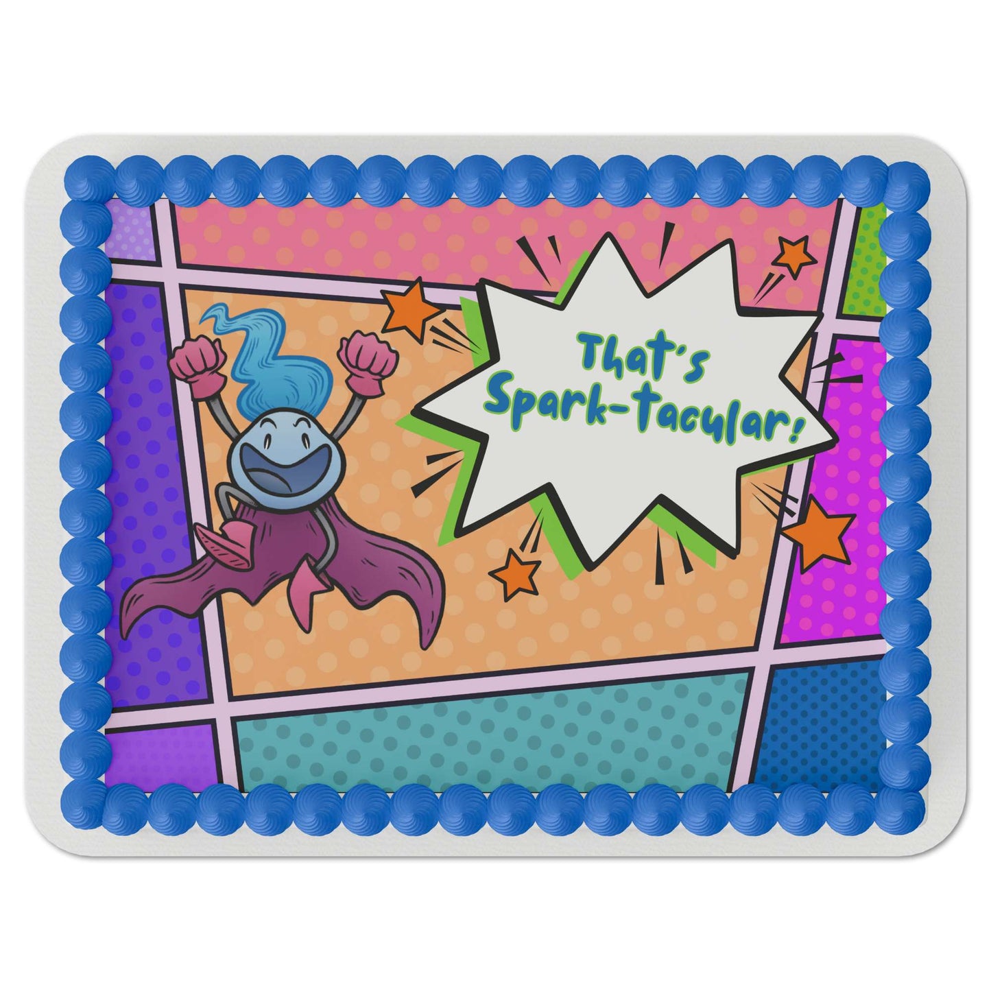 Spark Sparktacular Quarter Sheet Edible Cake Topper