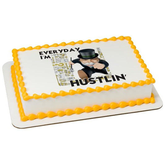 Monopoly Everyday I'm Hustlin' PhotoCake® Edible Cake Topper Icing Image for 1/4 Sheet cake or larger