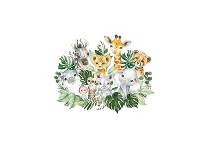 Baby Jungle Animals Edible Icing Sheets- Assorted Image Cake Toppers-Frosting Sheets- Cookies- Cupcake Toppers