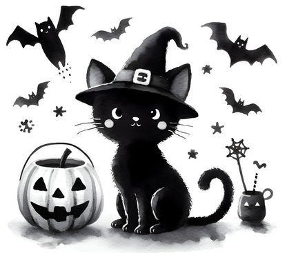 Poppie Badge Black Cat POPs