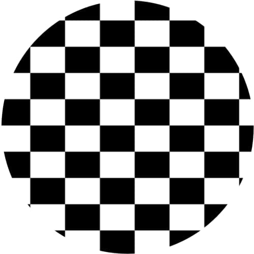 Checkerboard Ceramic Car Coaster Set 2.56" (2 Pack)