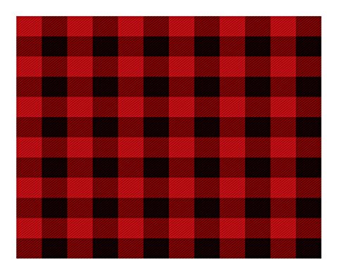 Red & Black Buffalo Plaid Edible Cake Topper-1/4 Sheet