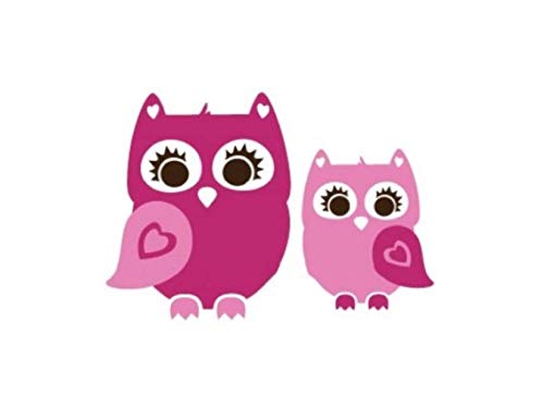 Cute Pink Owl Edible Cake Image Topper by Kopykake