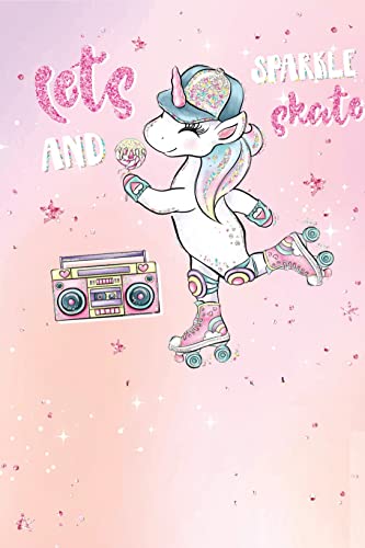 Lets Sparkle and Skate Edible Cake Topper Image Decoration Frosting sheet for 1/4 sheet cake