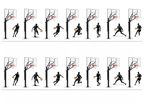 Basketball Edible Image cake border 2 Strips per sheet 3.5x10.5 inchs