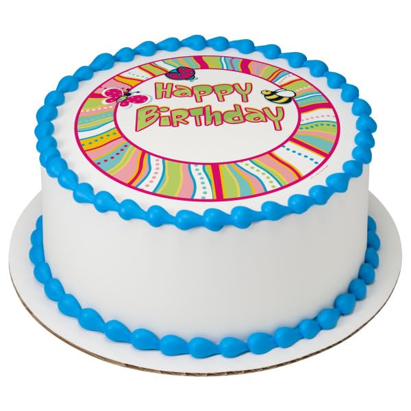 Cutie Pie Birthday PhotoCake® Edible Cake Topper Icing Image for 6 inch Round cake or larger