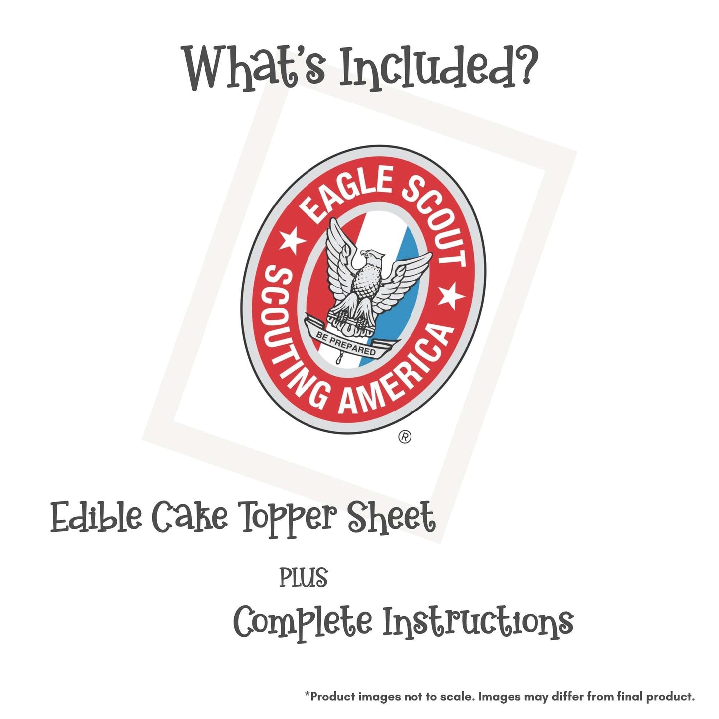 Eagle Scout Celebration Quarter Sheer Edible Cake Topper