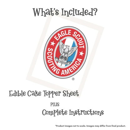 Eagle Scout Celebration Quarter Sheer Edible Cake Topper