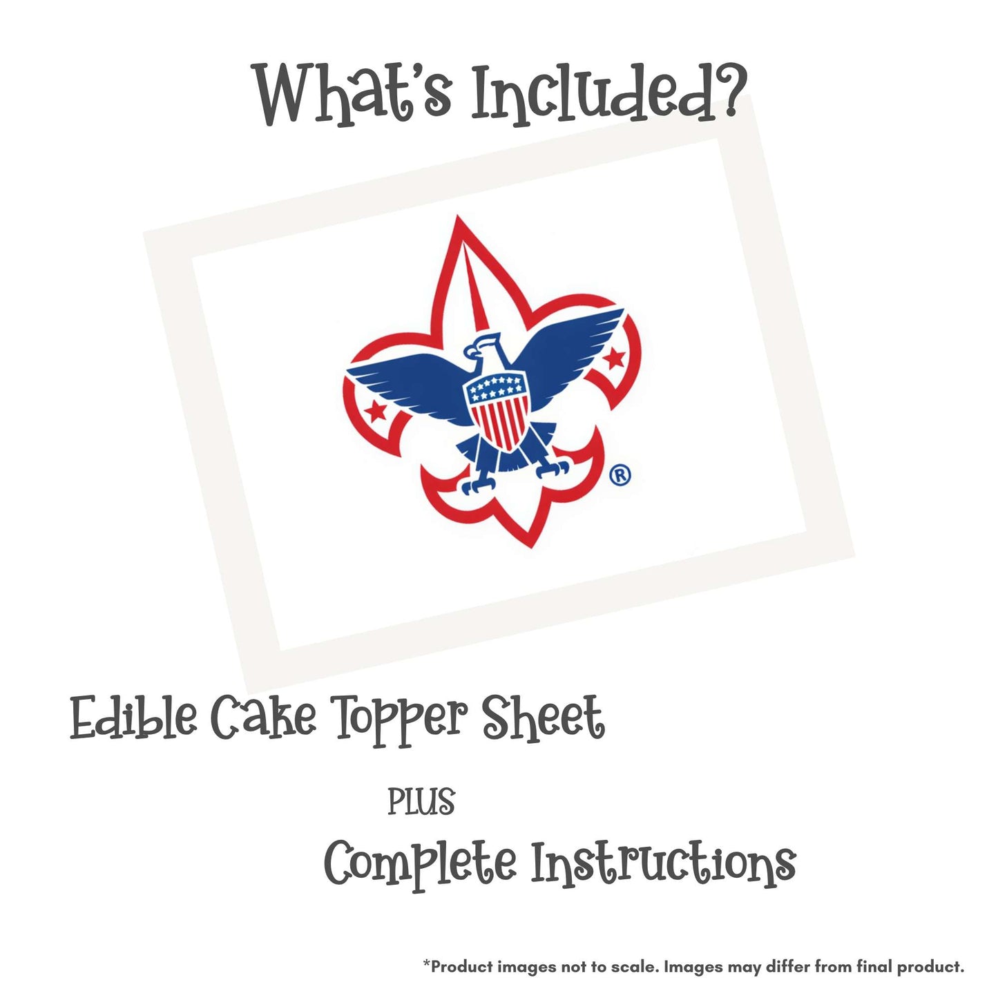 Scouting America Emblem Quarter Sheet Edible Cake Topper