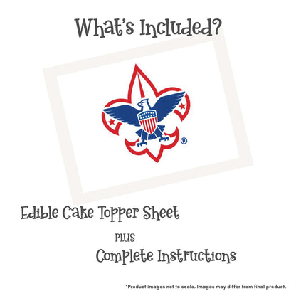 Scouting America Emblem Quarter Sheet Edible Cake Topper