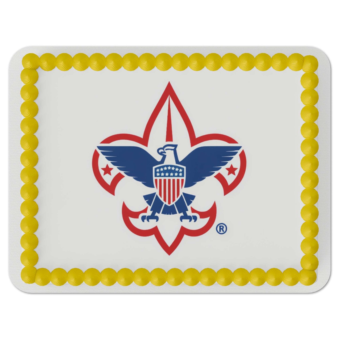 Scouting America Emblem Quarter Sheet Edible Cake Topper