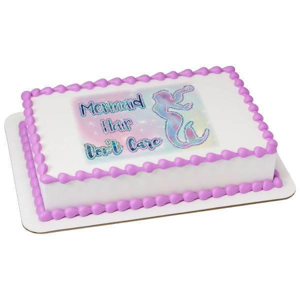 Mermaid Hair PhotoCake® Edible Cake Topper Icing Image,