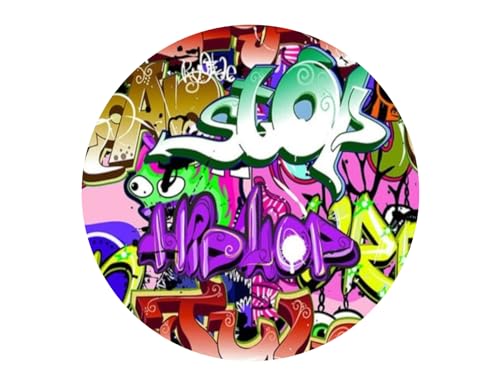 Hip Hop Music Graffiti Collage Edible Cake Topper-8" Round