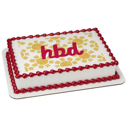HBD Edible Icing Sheets- Assorted Image Cake Toppers-Frosting Sheets- Cookies- Cupcake Toppers