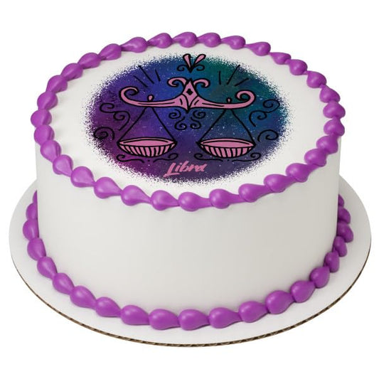 Pisces Zodiac Sign PhotoCake® Edible Cake Topper Icing Image 6 inch Round