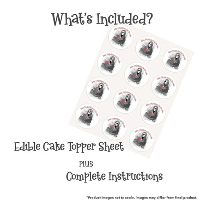 Loving Reaper Here for the Cake Edible Cake Topper